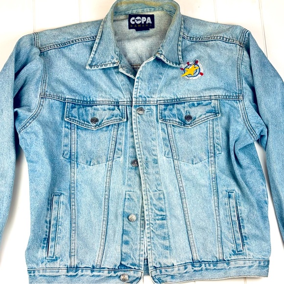 😎 Vintage Copa Banana Medium Denim Jean Jacket VTG - Picture 1 of 6